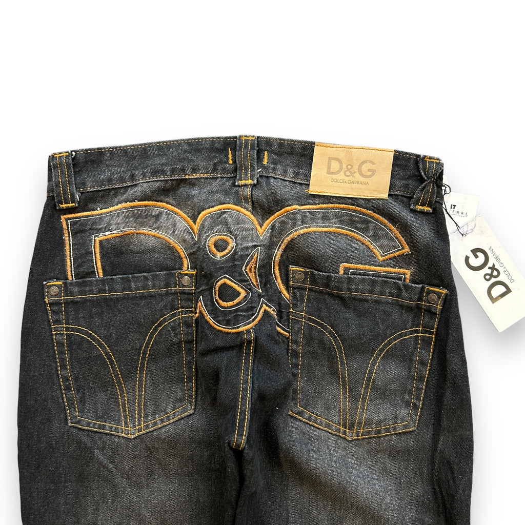 Dolce and Gabbana Embroidered Baggy Jeans (31")