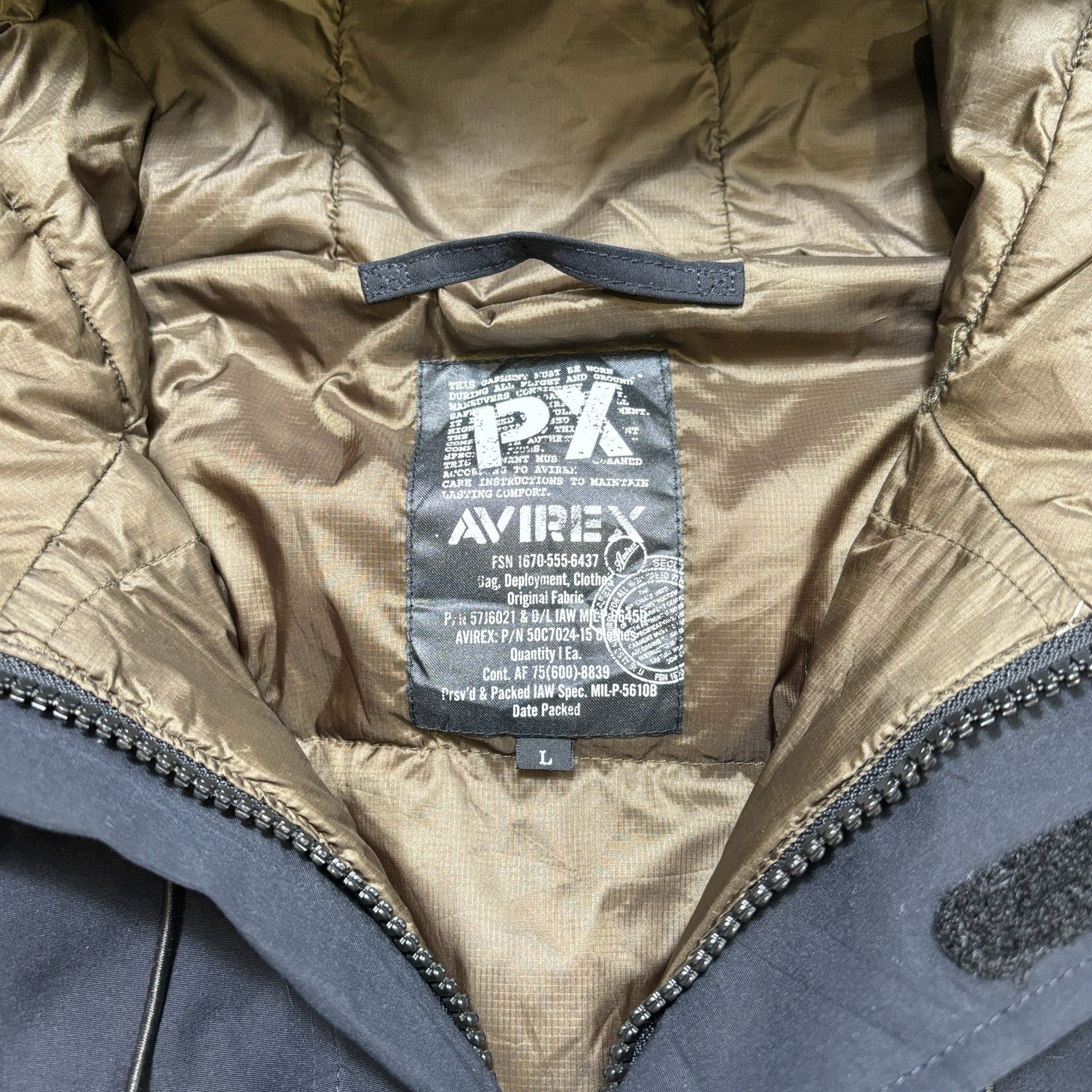 Black Avirex Padded Puffer Coat (L)