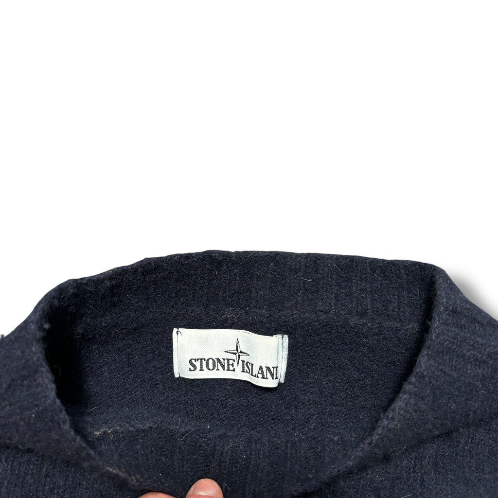Navy Stone Island Wool Jumper (S)