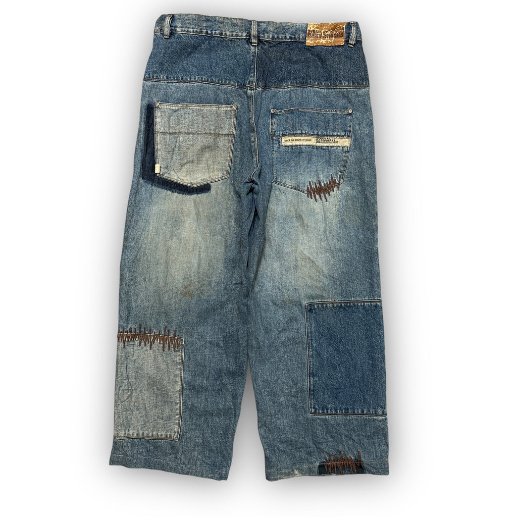 00s SOHK Embroidered Baggy Jeans (36")