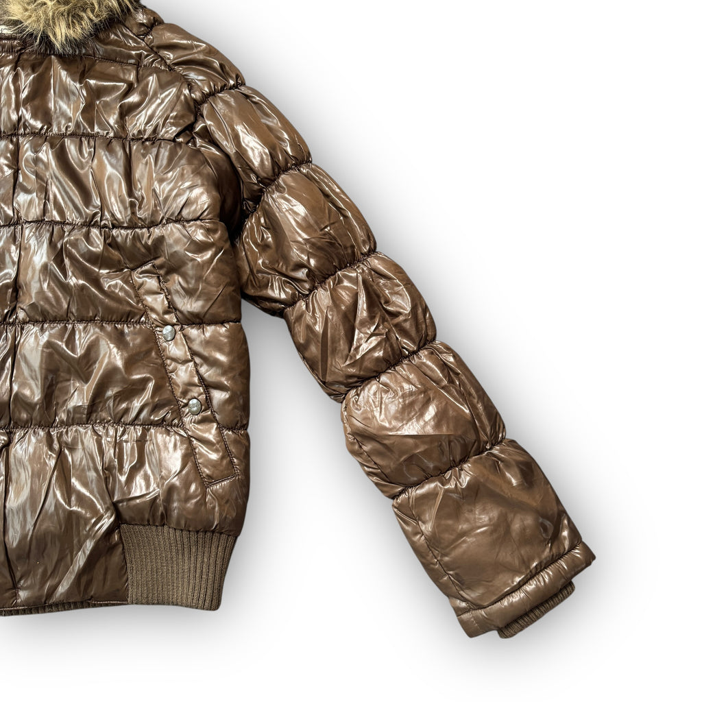 Brown Japanese Fur Puffer Coat (L)