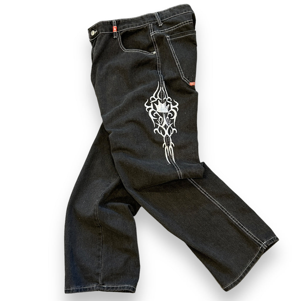 00s Embroidered Baggy Jeans
