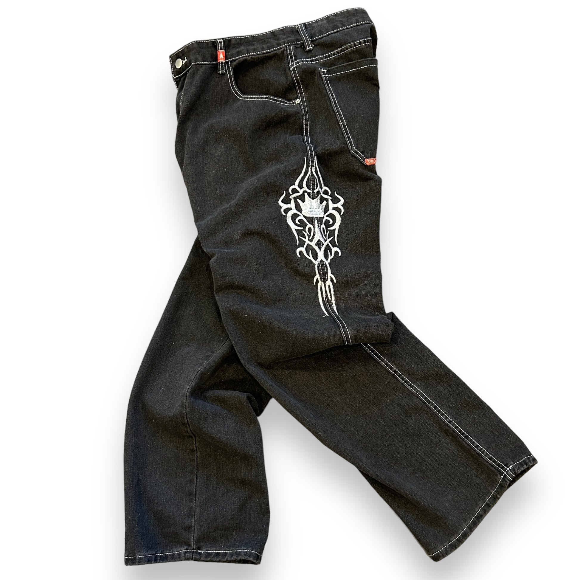 00s Embroidered Baggy Jeans