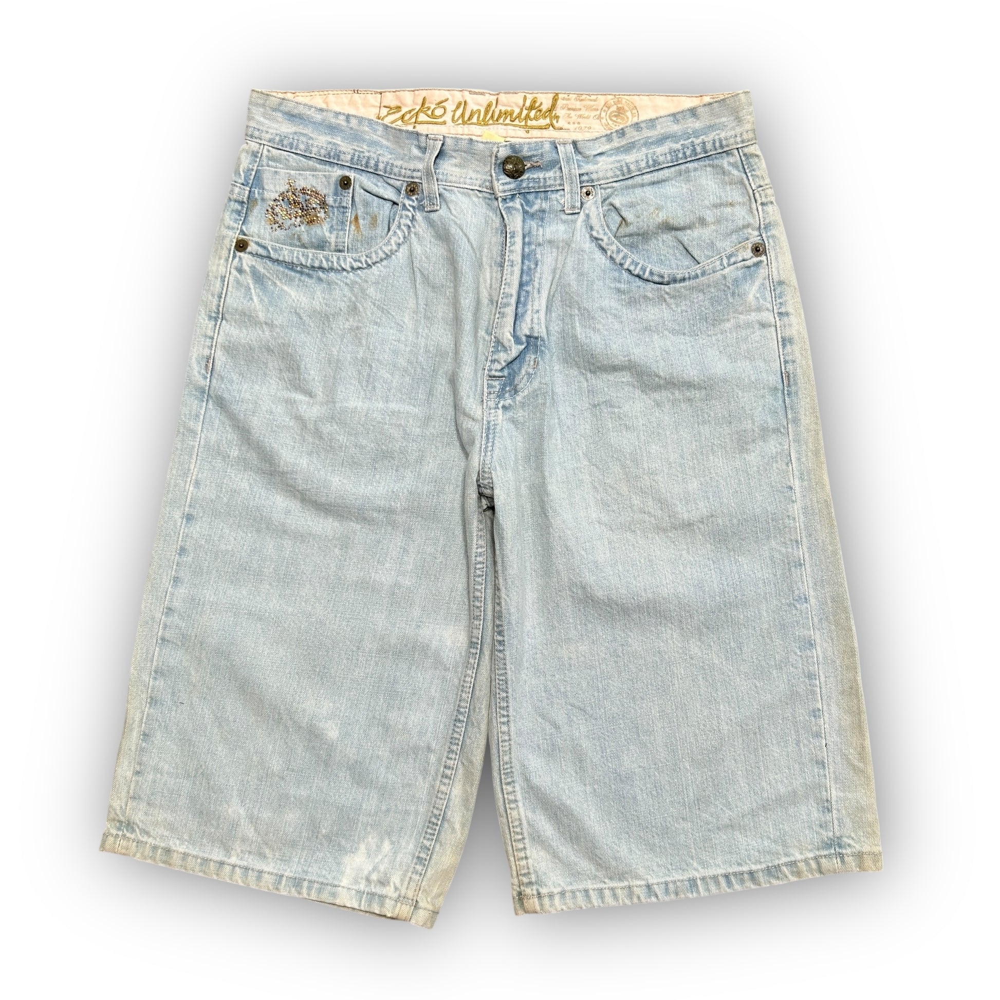 00s Ecko Unltd Rhinestone Baggy Jorts (32")