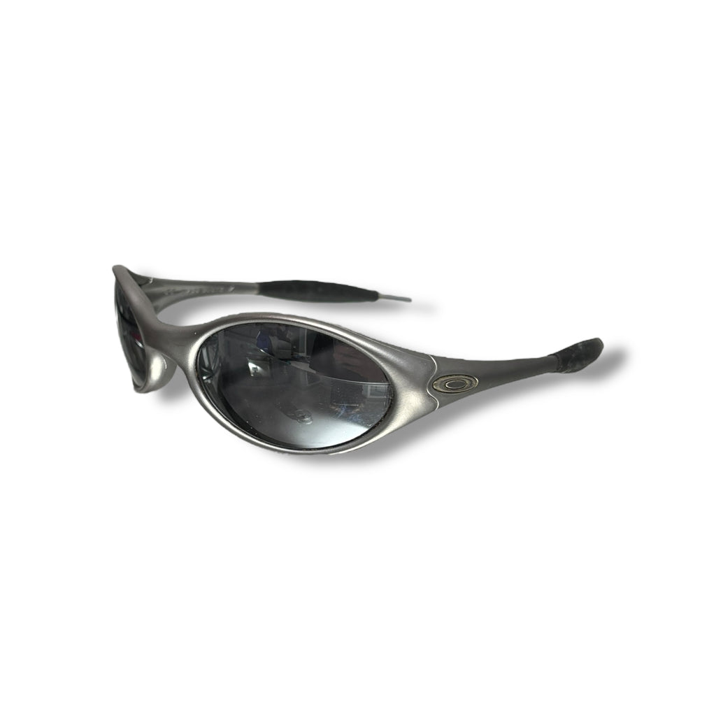 Silver Oakley Eye Jacket 1.0 Sunglasses