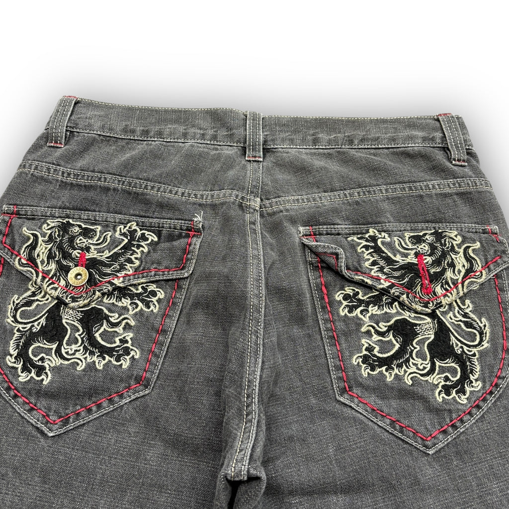 90s Grey Avirex Jorts (34")