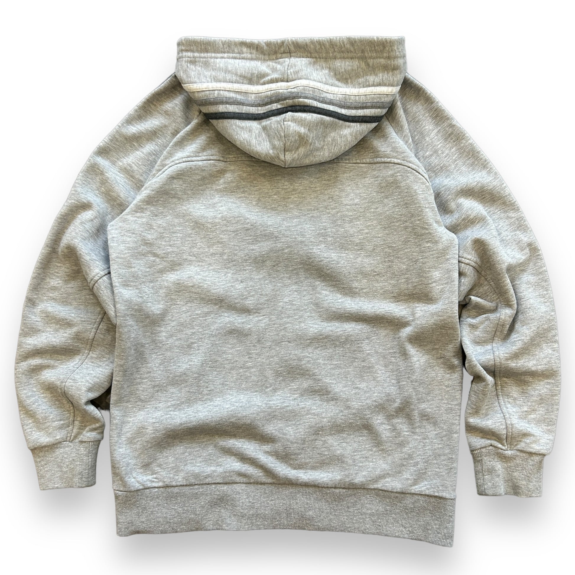 Adidas Three Stripe Grey Hoodie (M)