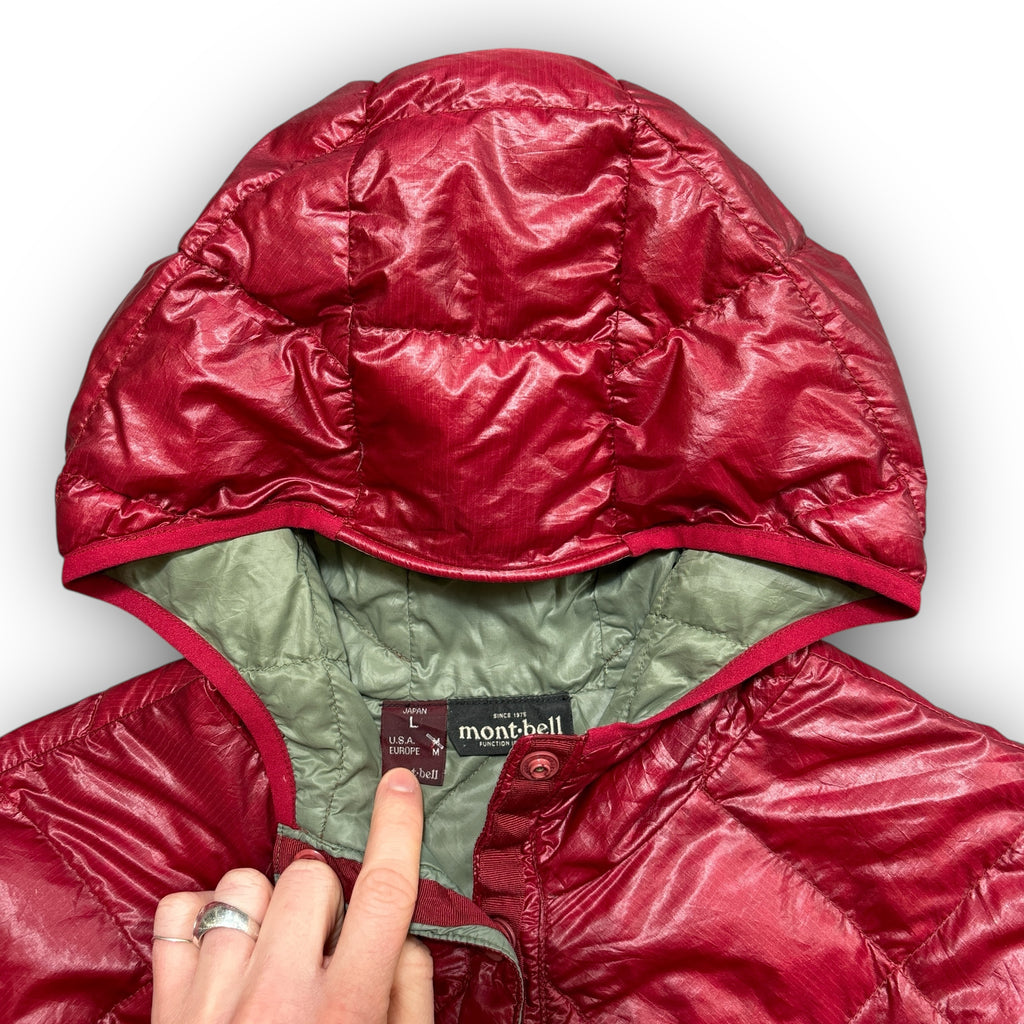 Red Montbell Diamond Stitch Puffer Jacket (M)