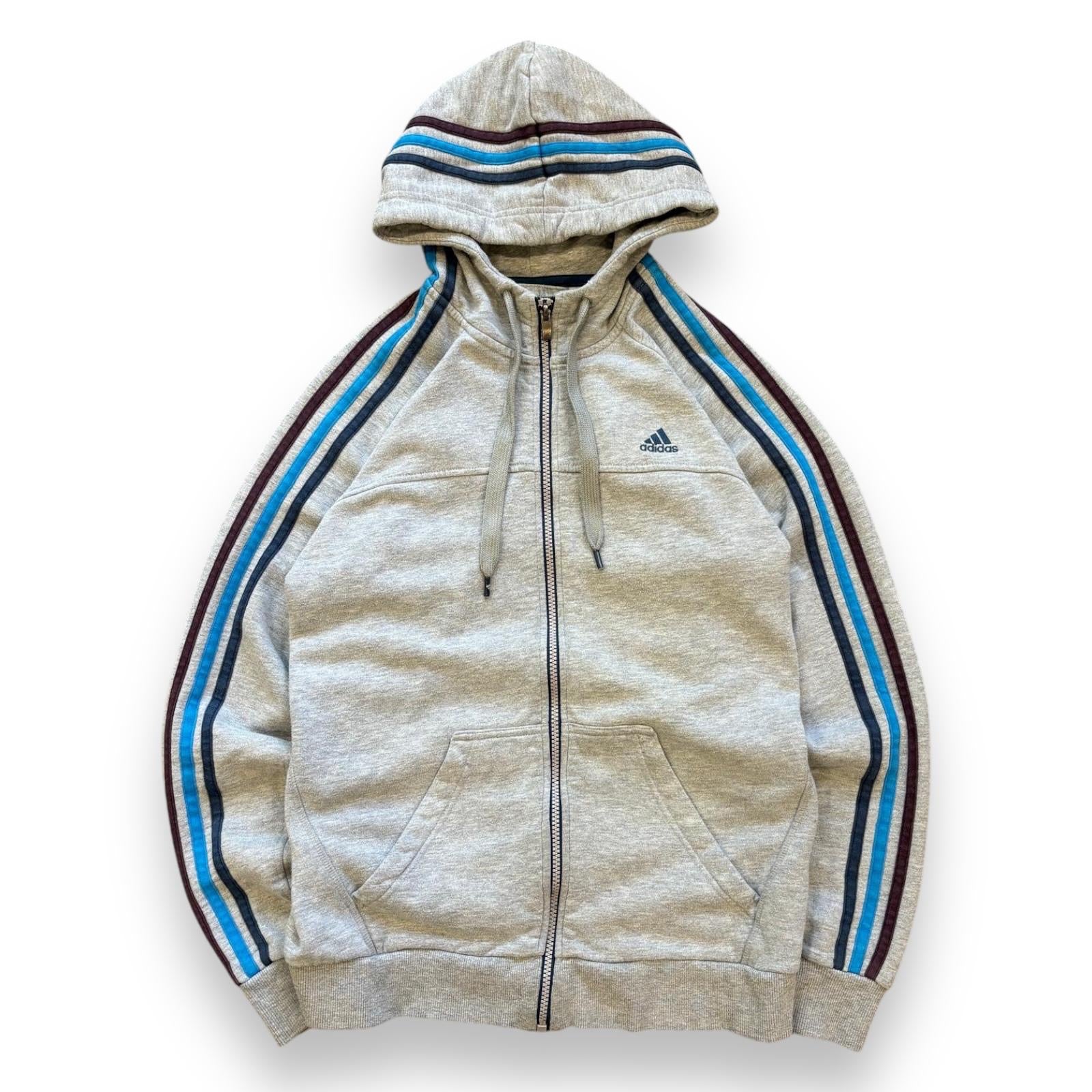 00s Grey Adidas Essentials Hoodie (S)