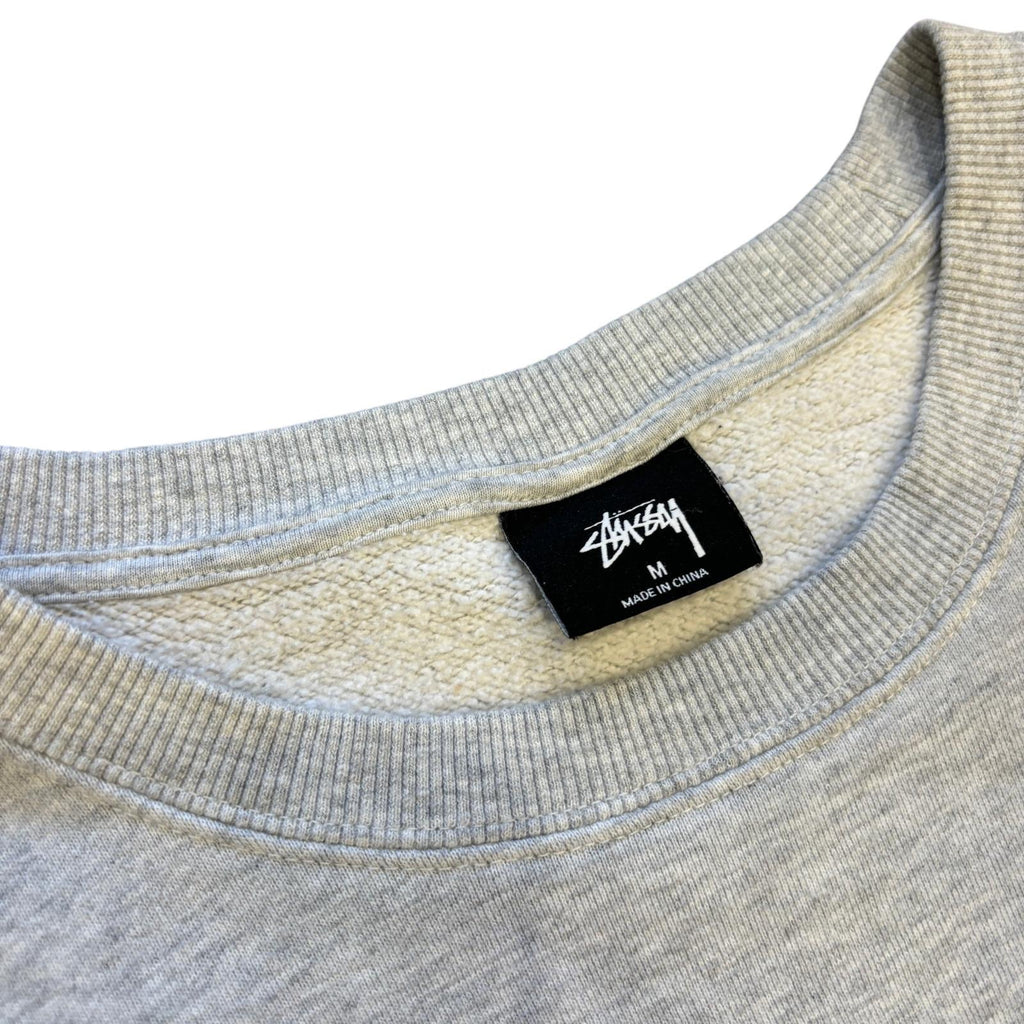 Grey Stussy Spellout Sweatshirt (M)