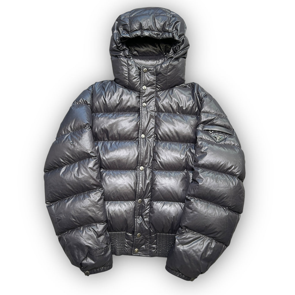 2013 Prada Milano Nylon Elderdown Puffer Coat (L)