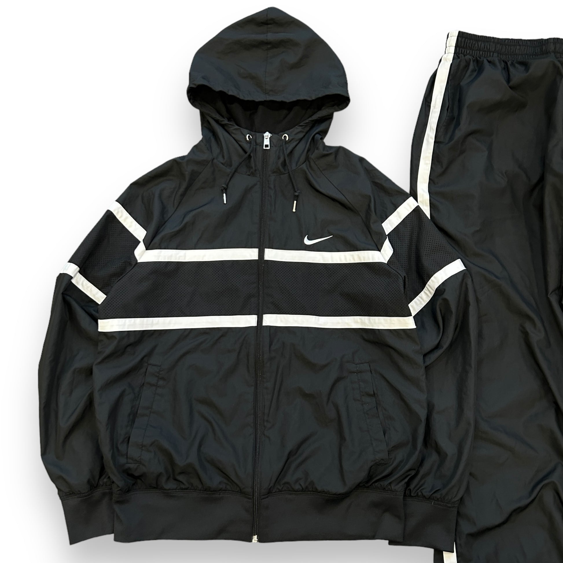 00s Nike Black Baggy Tracksuit (M)