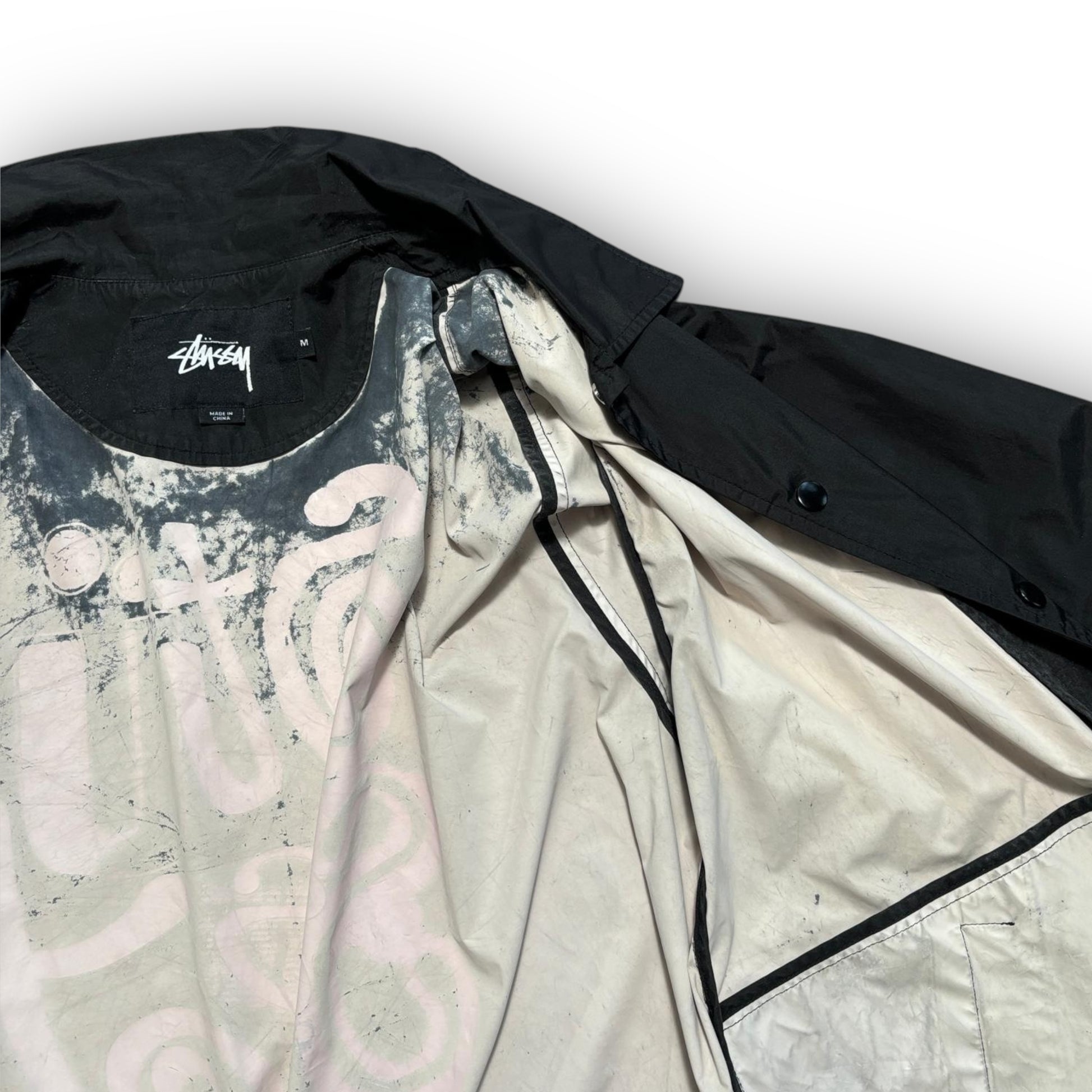 Black Stussy Nylon Overshirt (M)