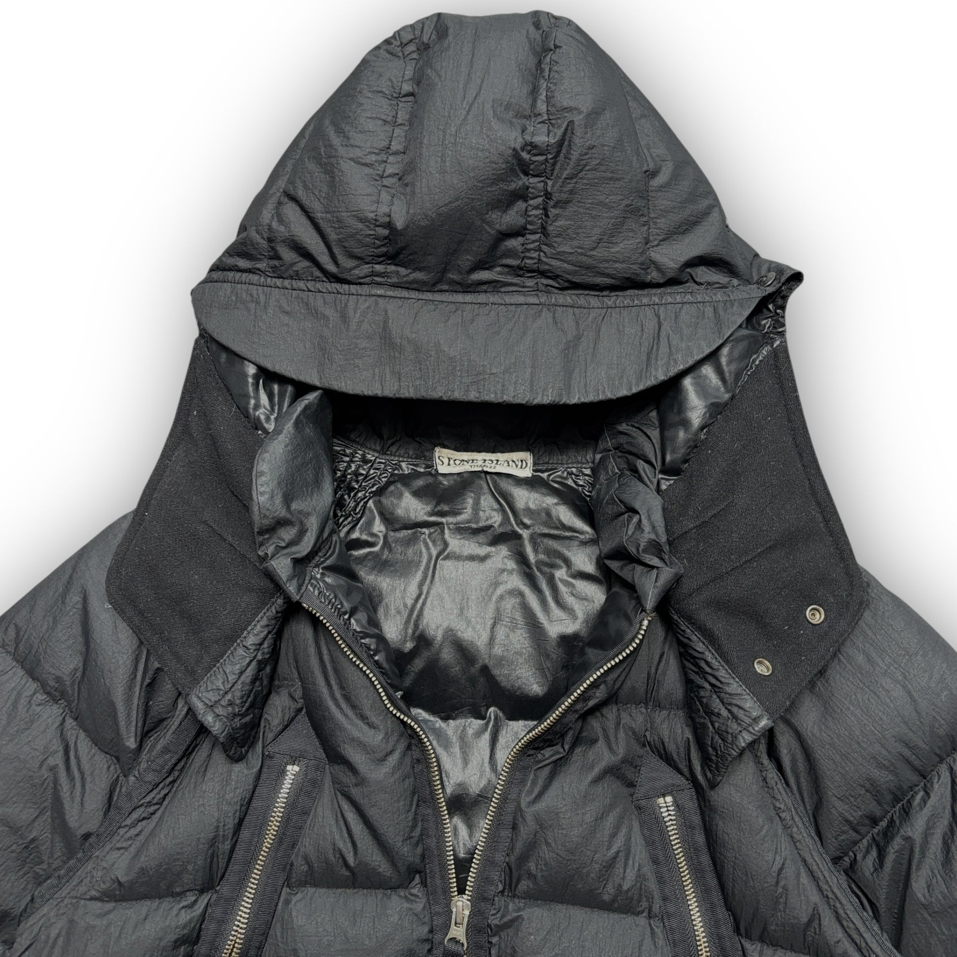 2009 Stone Island Opaque Mesh Badge Puffer (M)