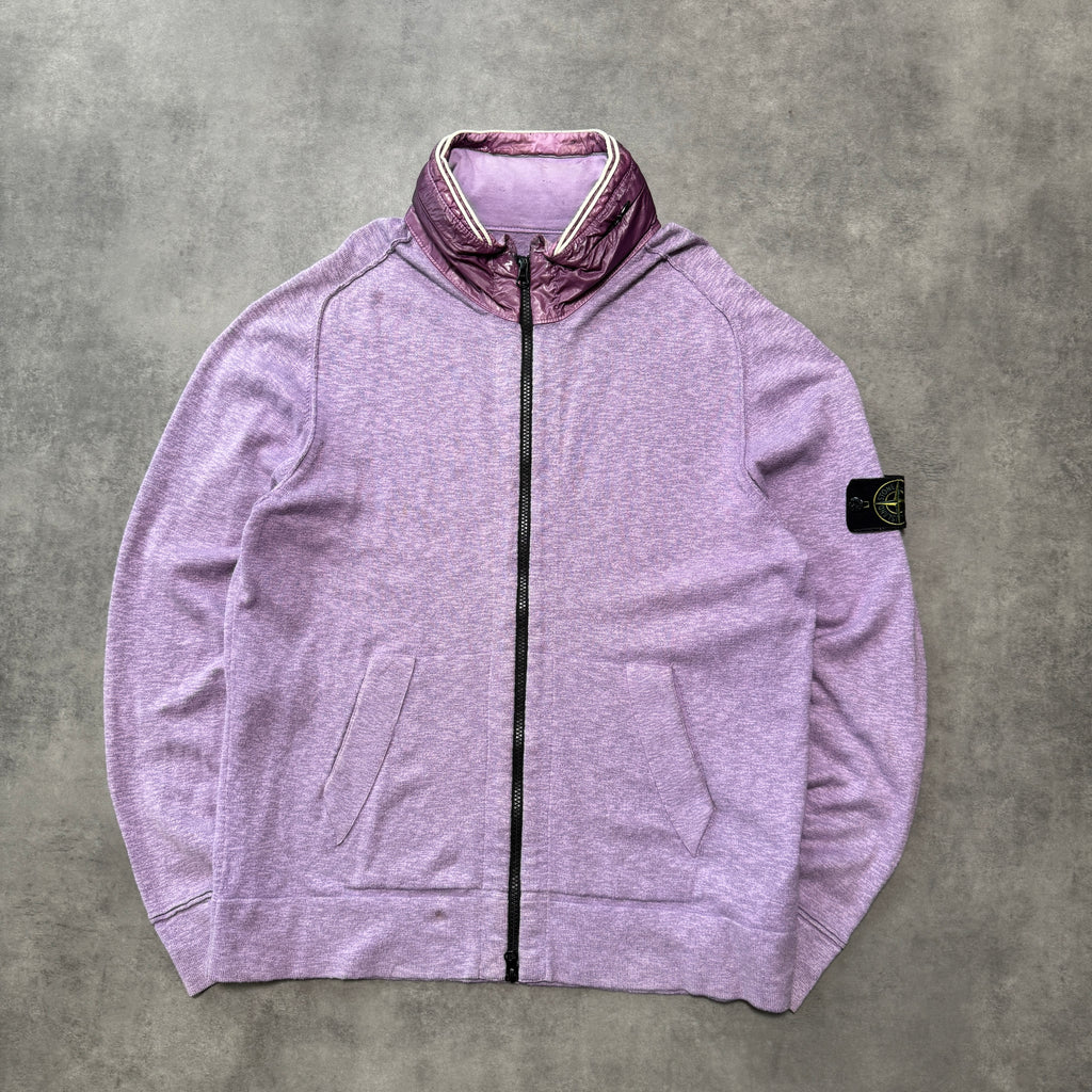 Stone Island Wool Zip Up Hooded Jumper (XL)