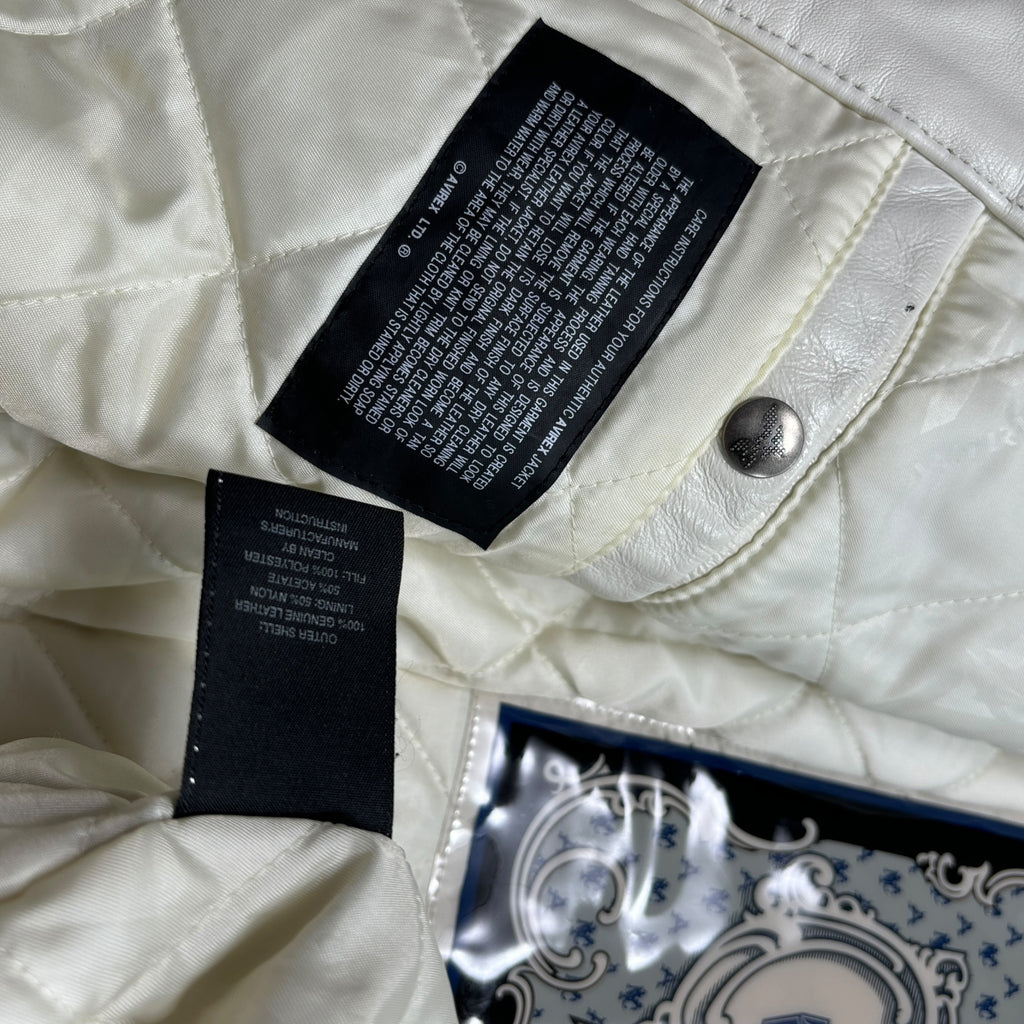 Avirex Hooded Leather Jacket (L)