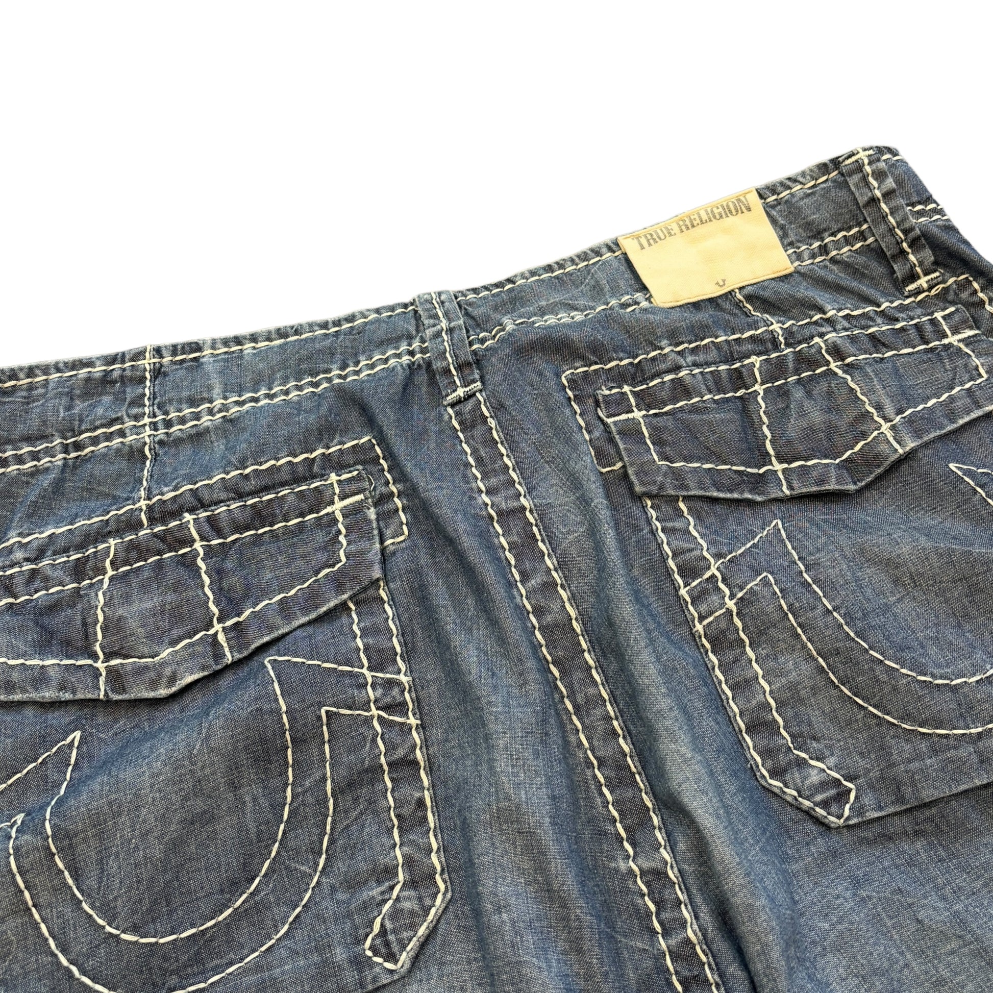 True Religion Contrast Stitch Shorts (34W)