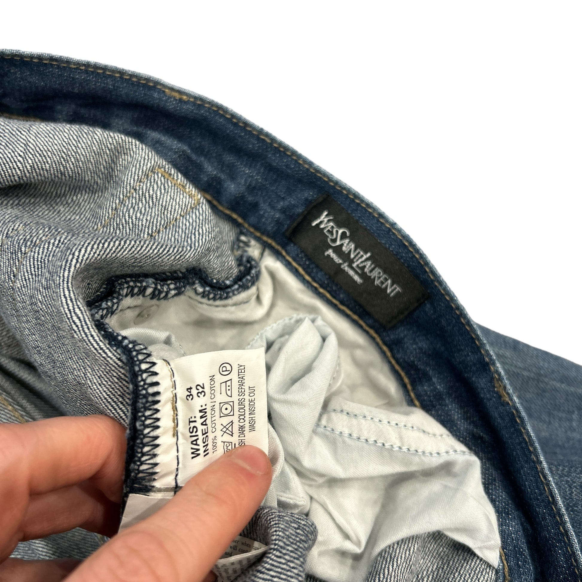 00s Blue YSL Jeans (34")