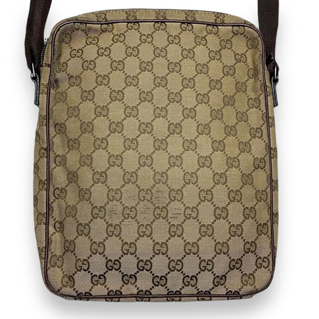 Authentic Gucci GG Monogram Cross Body Messenger Bag
