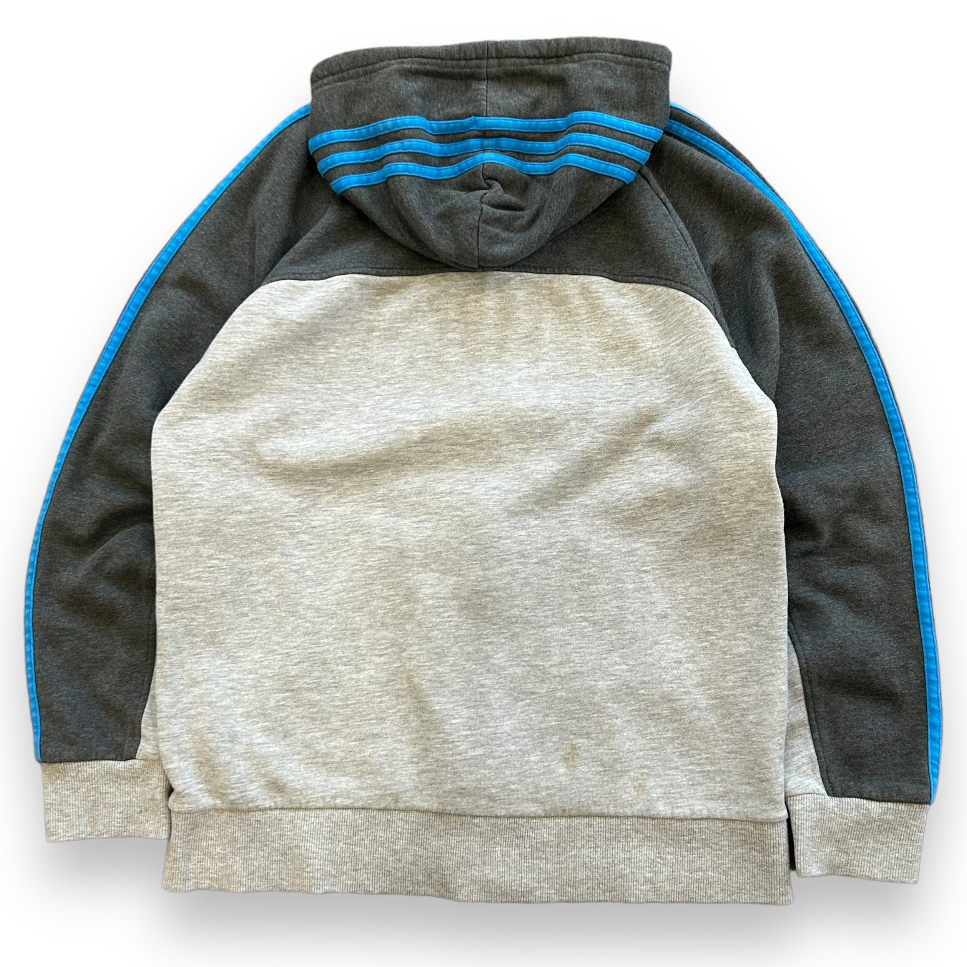 Adidas Three Stripe Grey Hoodie (M)
