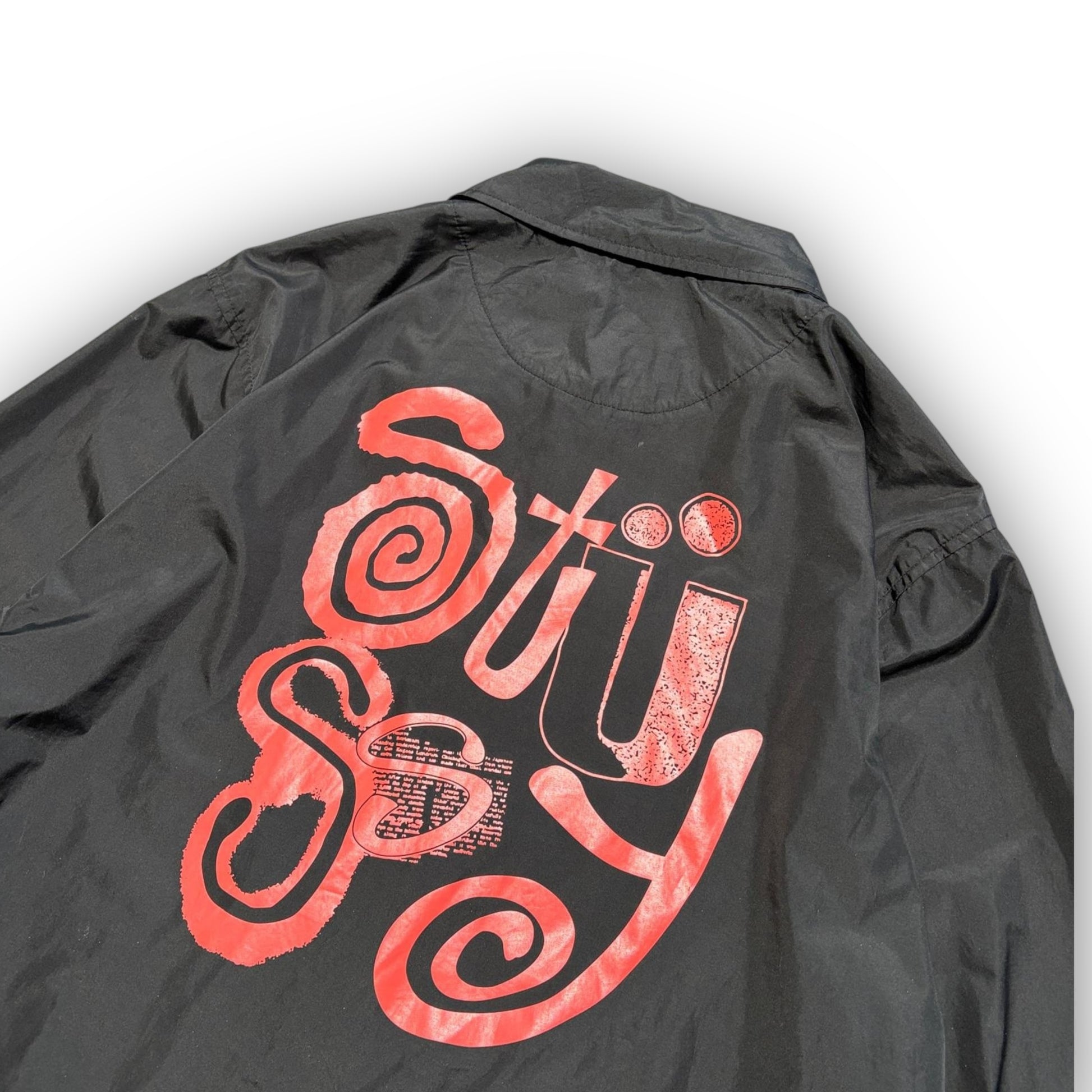 Black Stussy Nylon Overshirt (M)