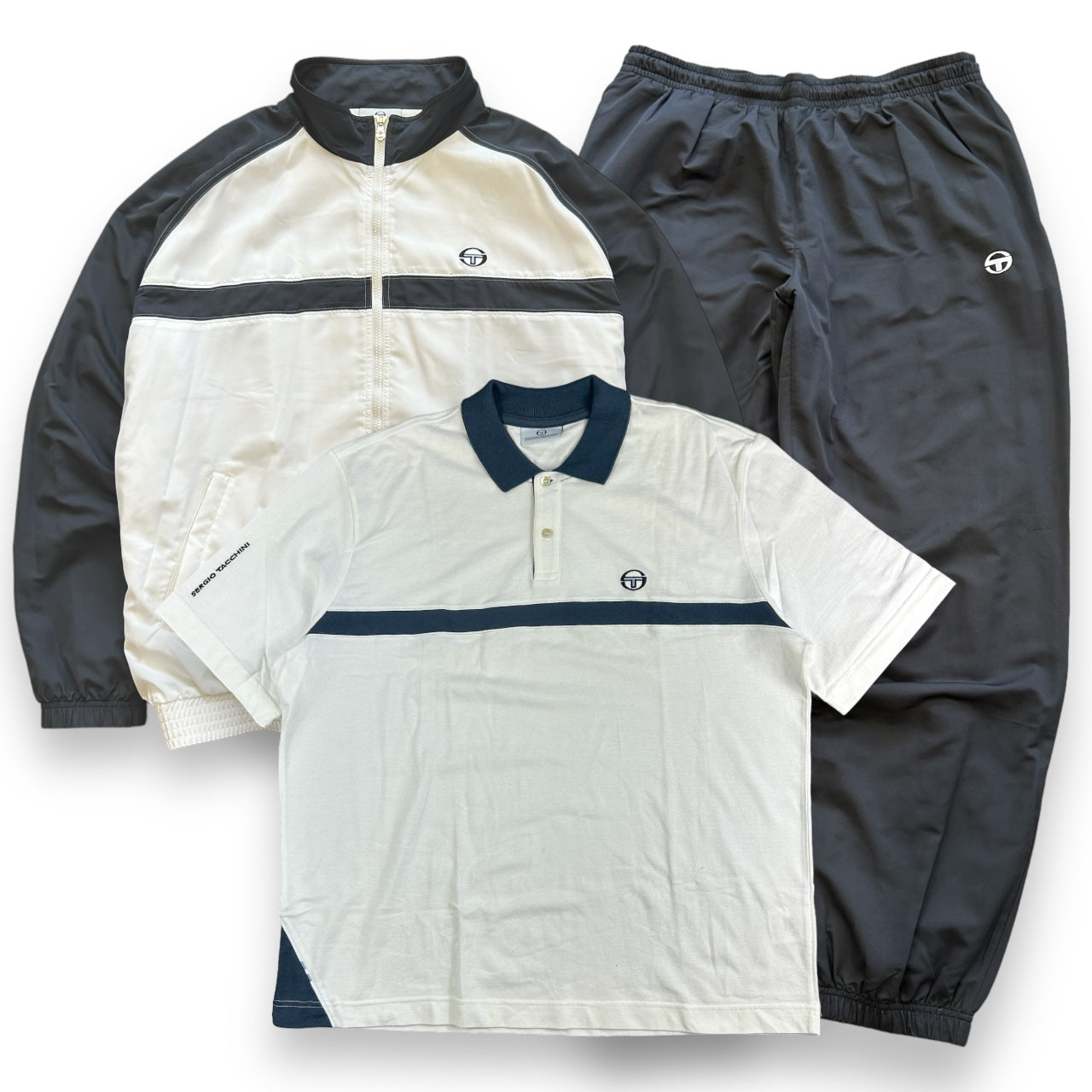 00s Sergio Tacchini Three Piece Tracksuit (XXL)