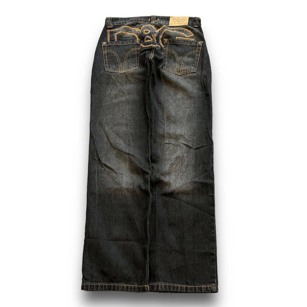 Dolce and Gabbana Embroidered Baggy Jeans (31")