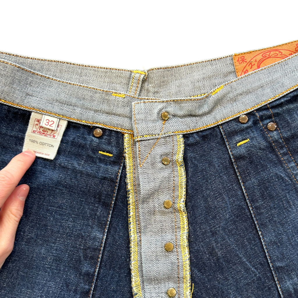 Vintage Evisu Selvage Inside Out Denim Jorts