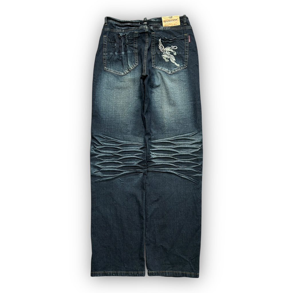 Japanese Acid Wash Baggy Jeans (30")
