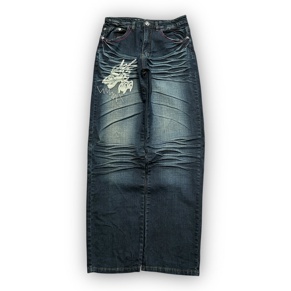 Japanese Acid Wash Baggy Jeans (30")