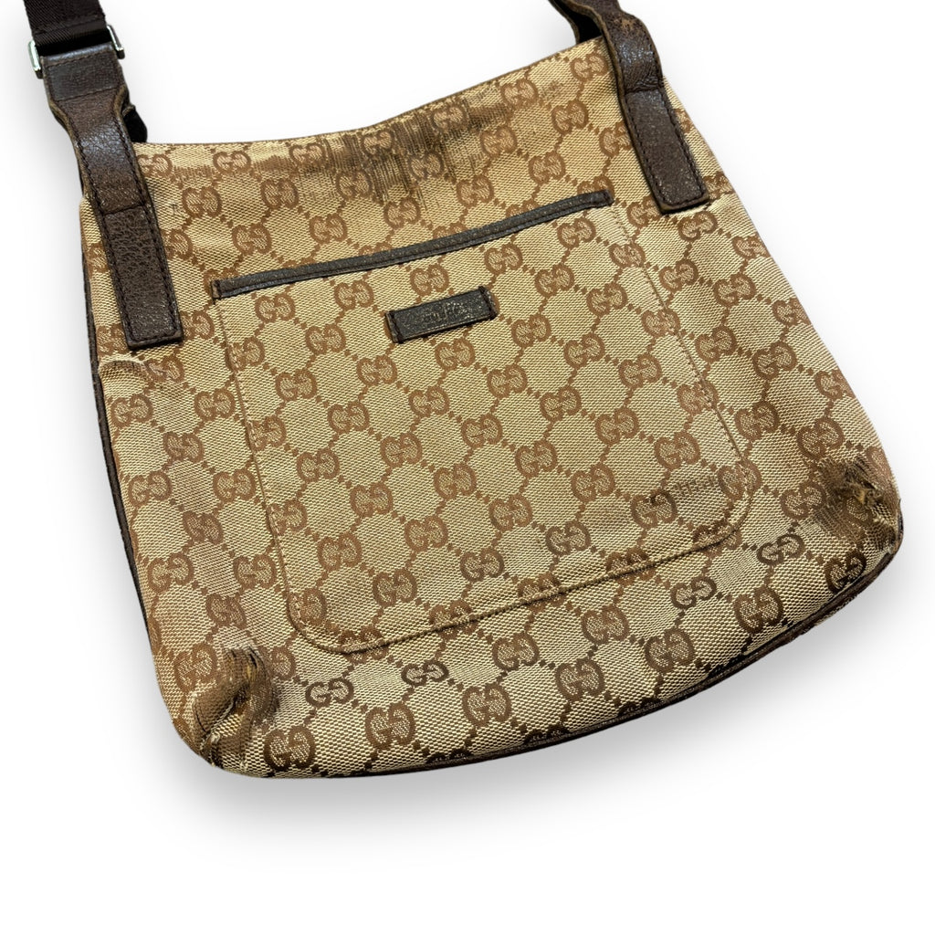 Authentic Vintage Gucci GG Monogram Crossbody Messenger Bag