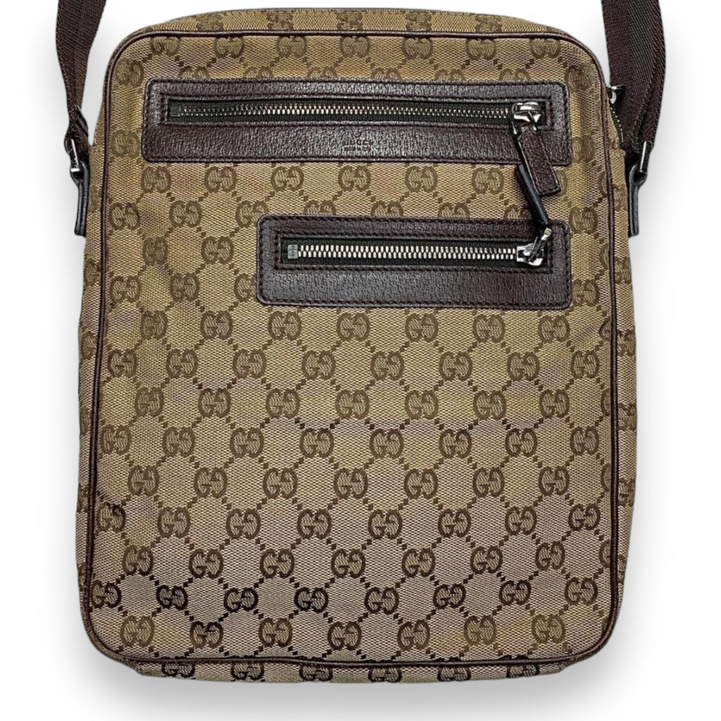 Authentic Gucci GG Monogram Cross Body Messenger Bag