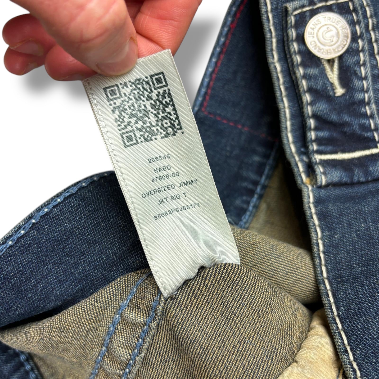 True Religion Contrast Stitch Denim Jacket (XS)