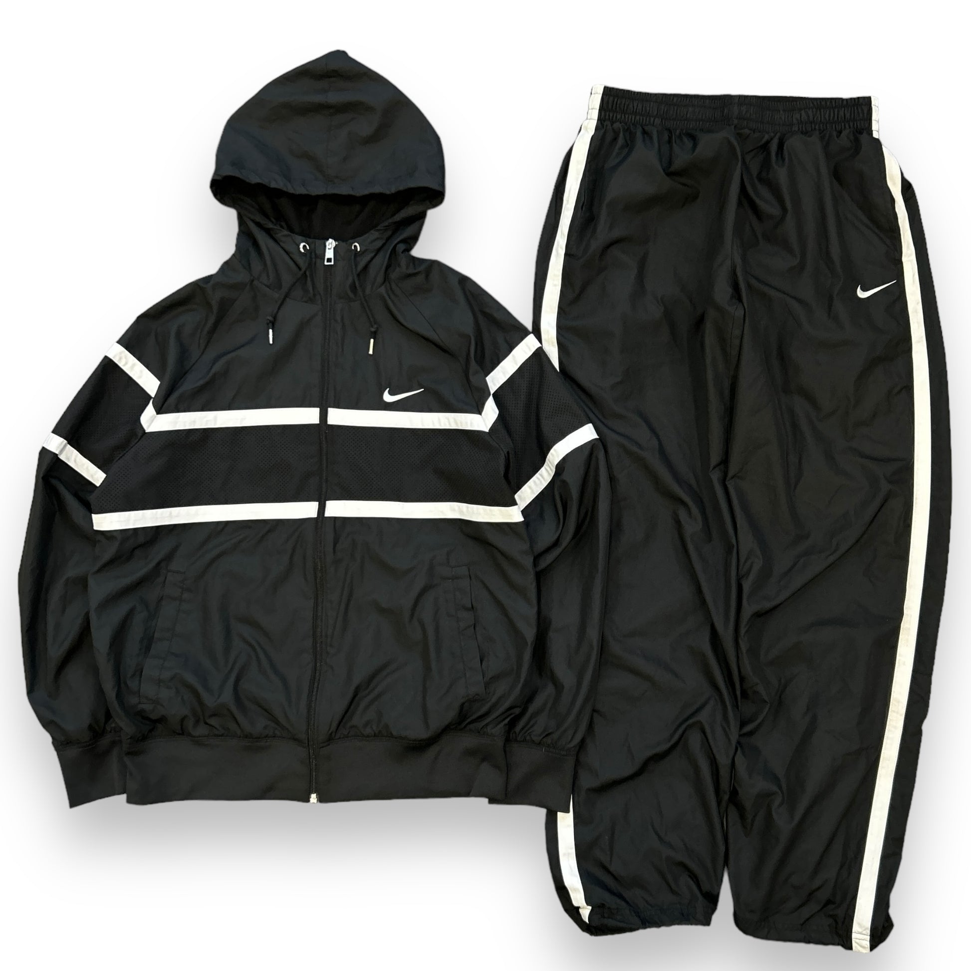 00s Nike Black Baggy Tracksuit (M)