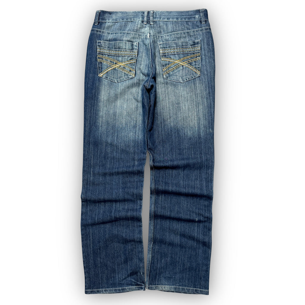 Japanese Embroidered Baggy Jeans (34")
