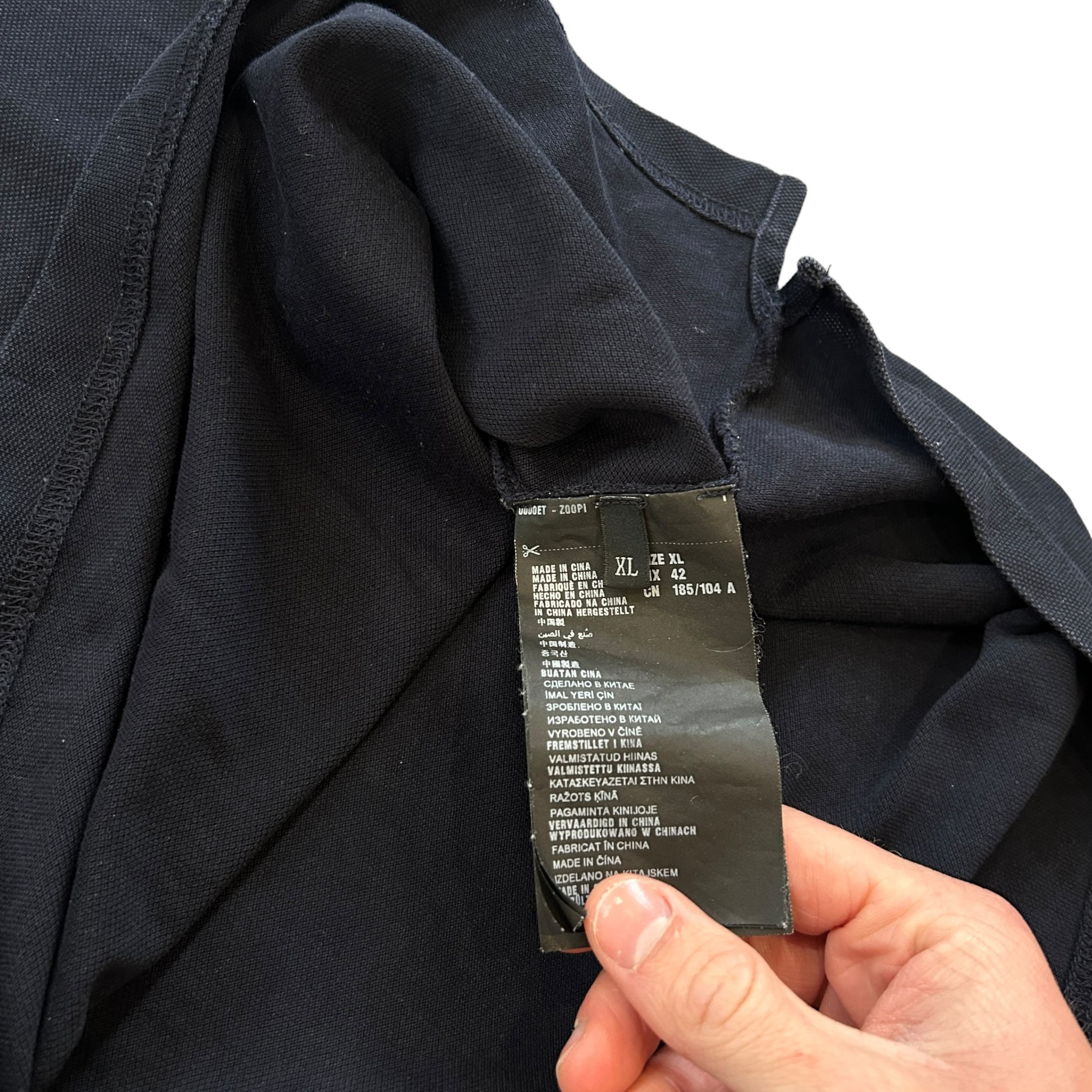 00's Prada Navy Tab Polo Shirt (XL)