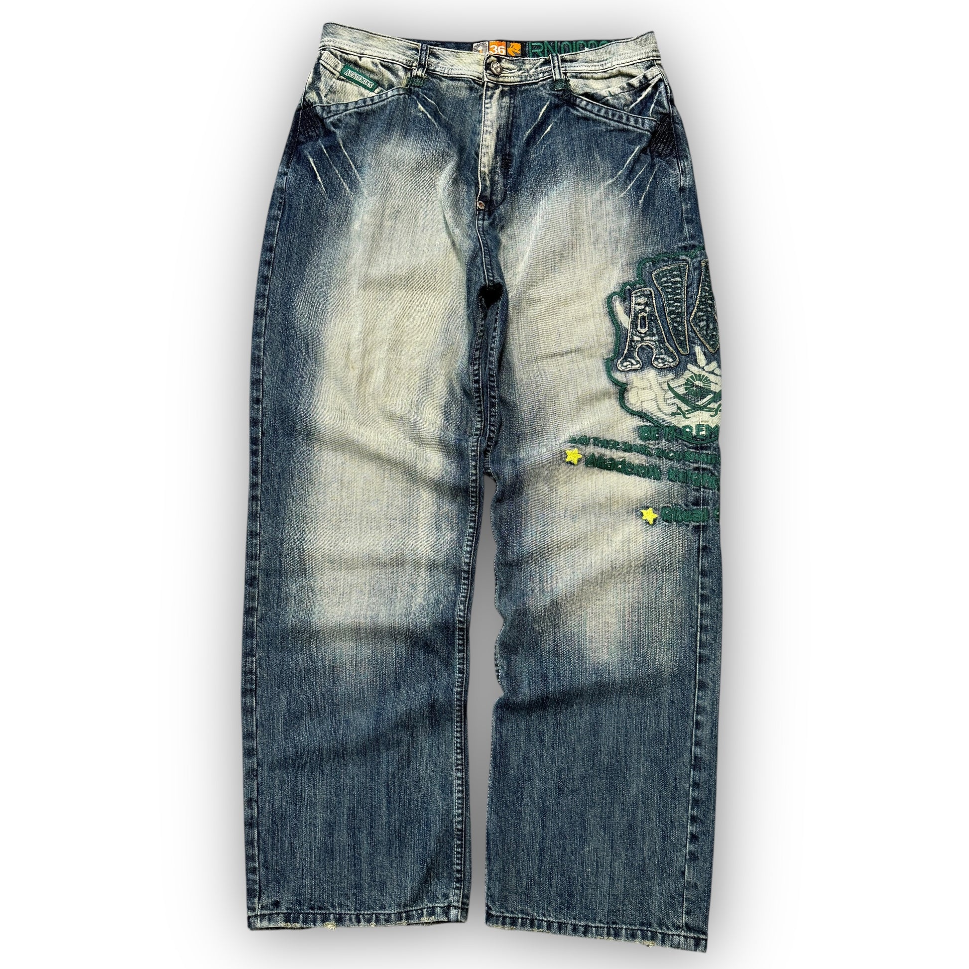 Akademiks Embroidered Jeans (36”)