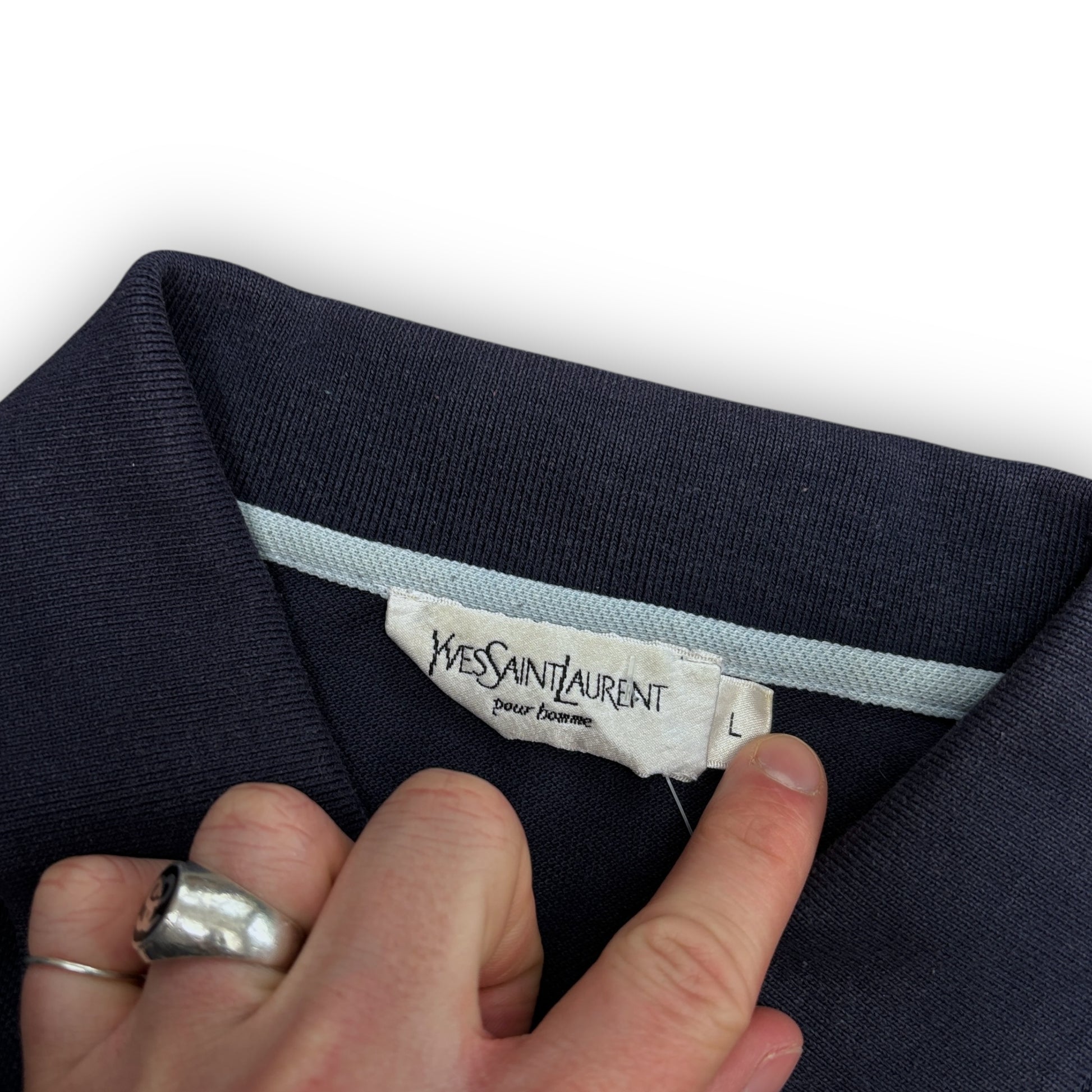 YSL Embroidered Polo Shirt (L)