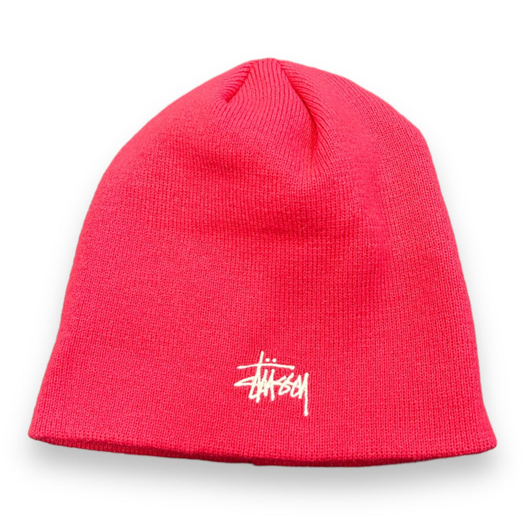 Neon Pink Stussy Slouch Skully Hat