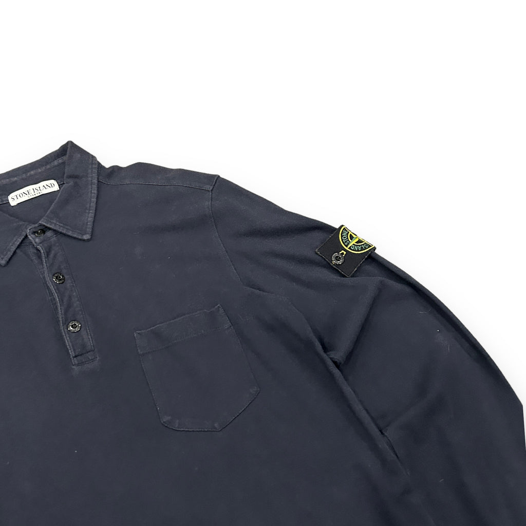 90's Stone Island Long sleeve Polo Shirt (L)