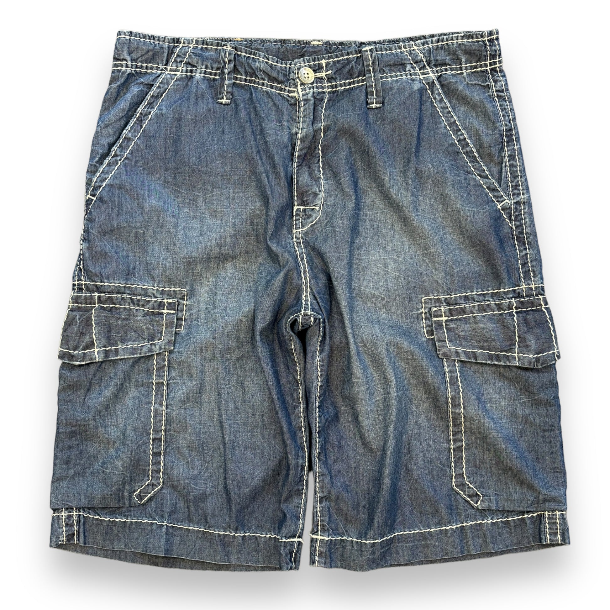 True Religion Contrast Stitch Shorts (34W)