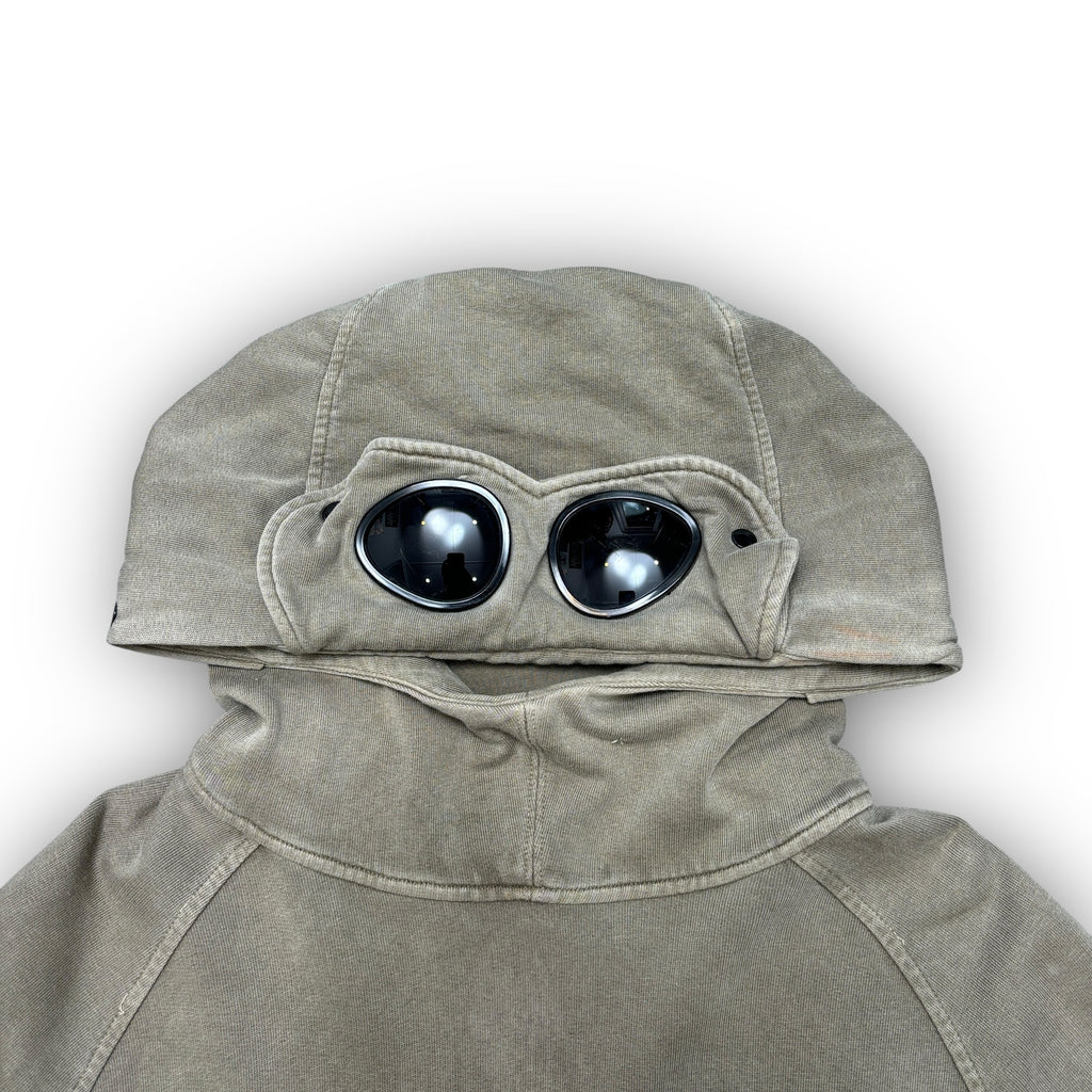 Khaki C.P Company Side Zip Hoodie (M)