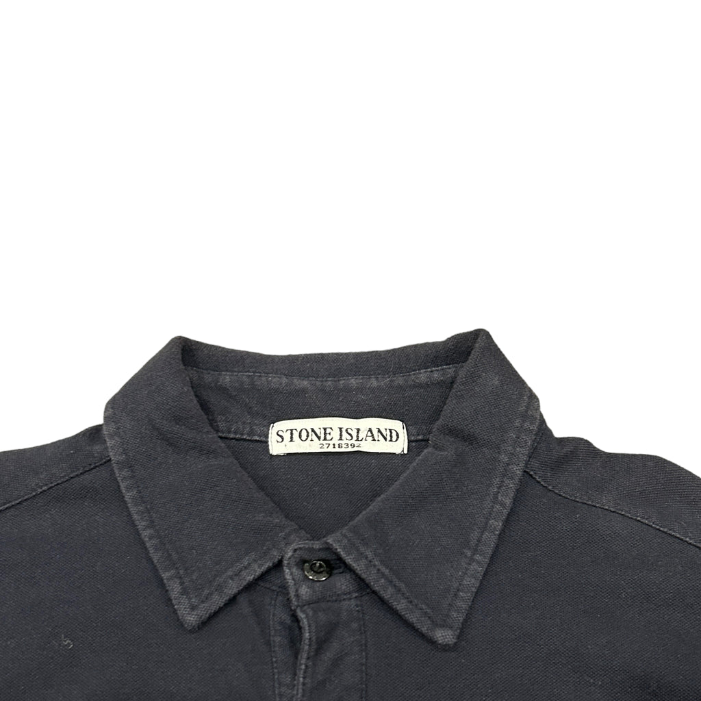 90's Stone Island Long sleeve Polo Shirt (L)