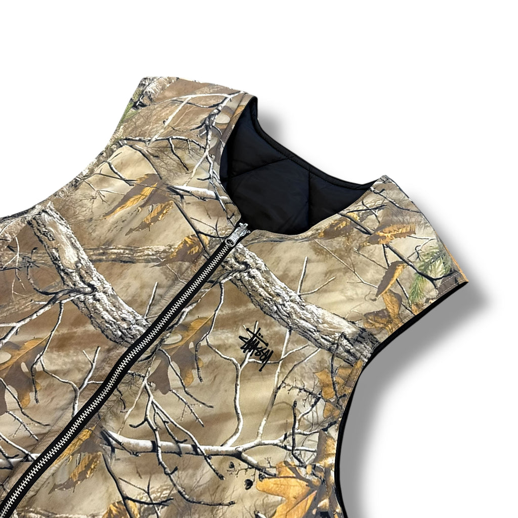 Reversible Real Tree Padded Stussy Gilet (S)