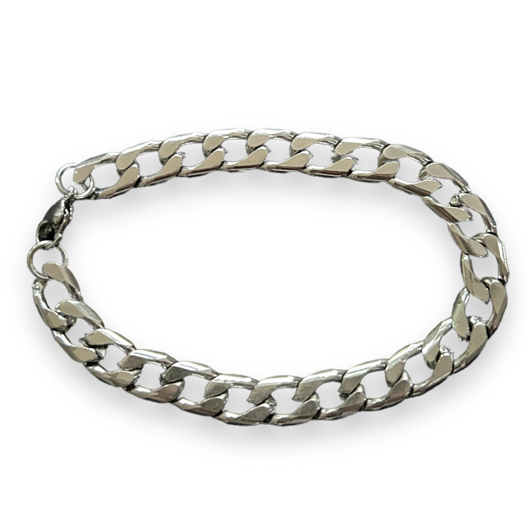 Chunky Silver Link Bracelet (9")