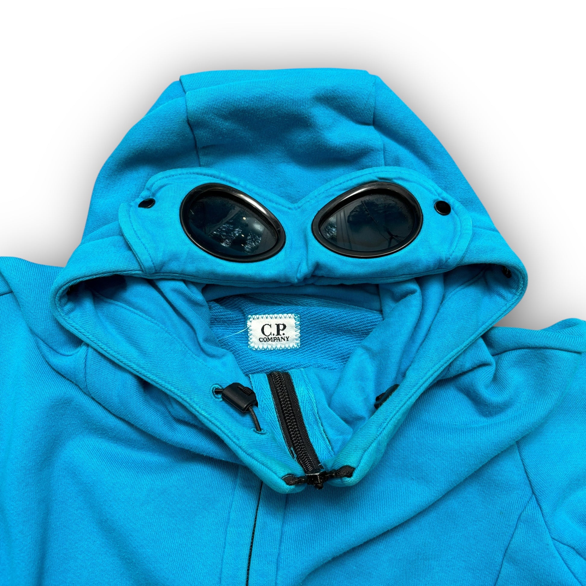 Blue C.P Company Goggle Hoodie (L)