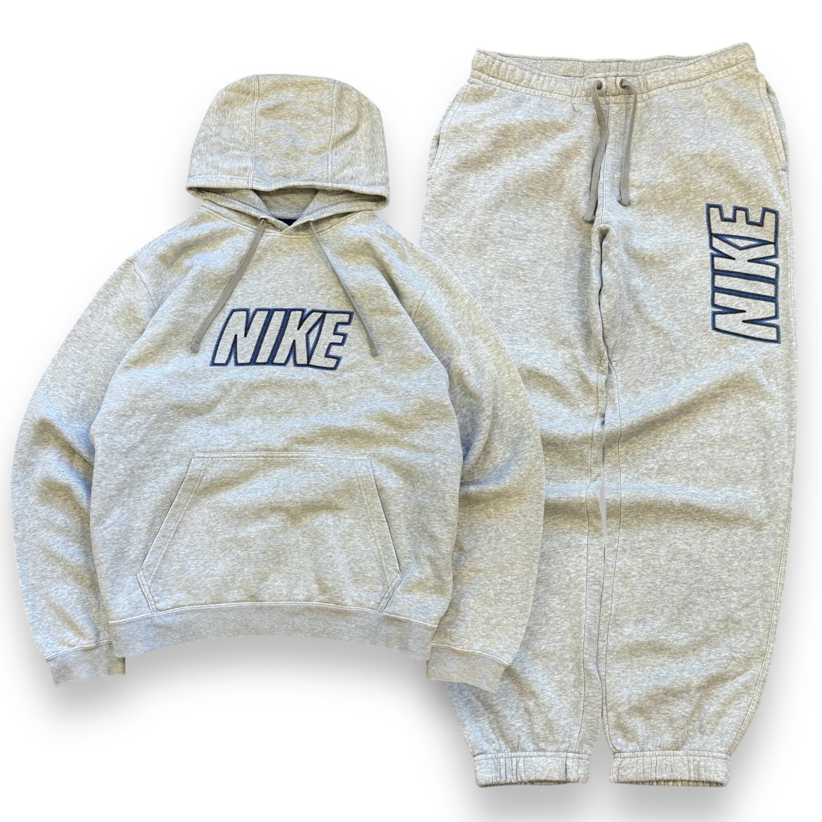 00s Grey Nike Club Tracksuit Set  (M/L)