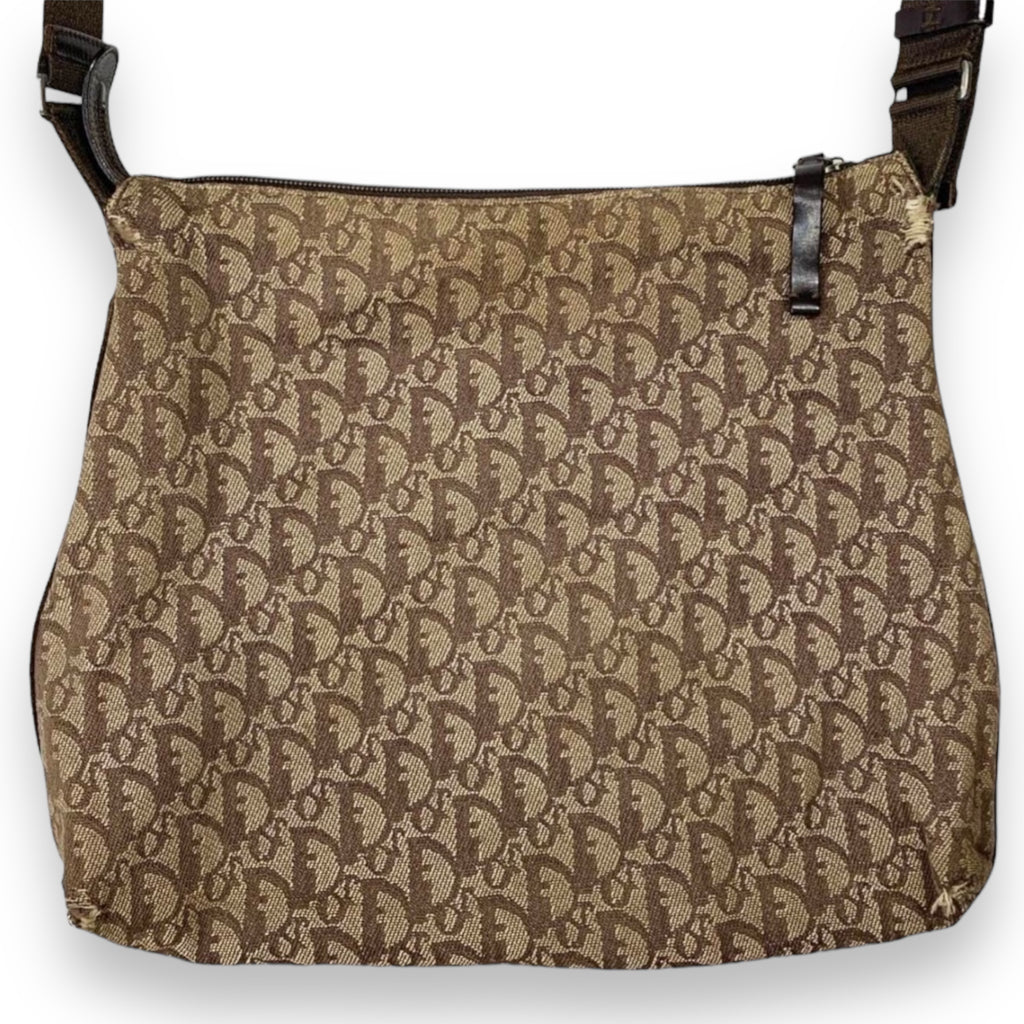 Authentic Vintage Dior Monogram Brown Crossbody / Sling Bag