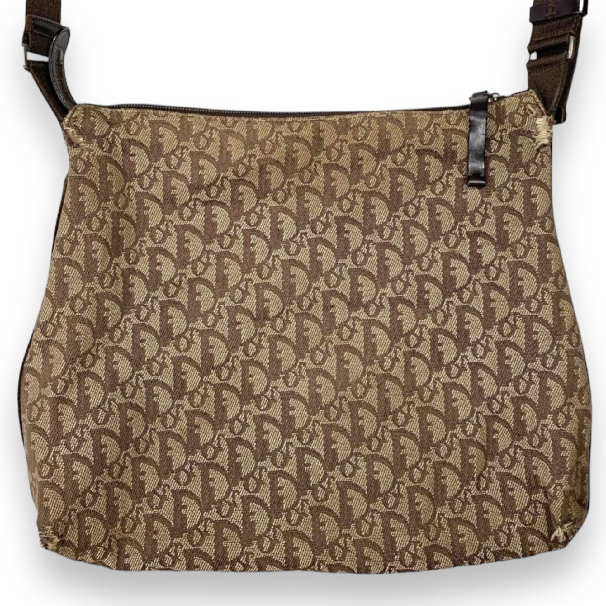 Authentic Vintage Dior Monogram Brown Crossbody / Sling Bag