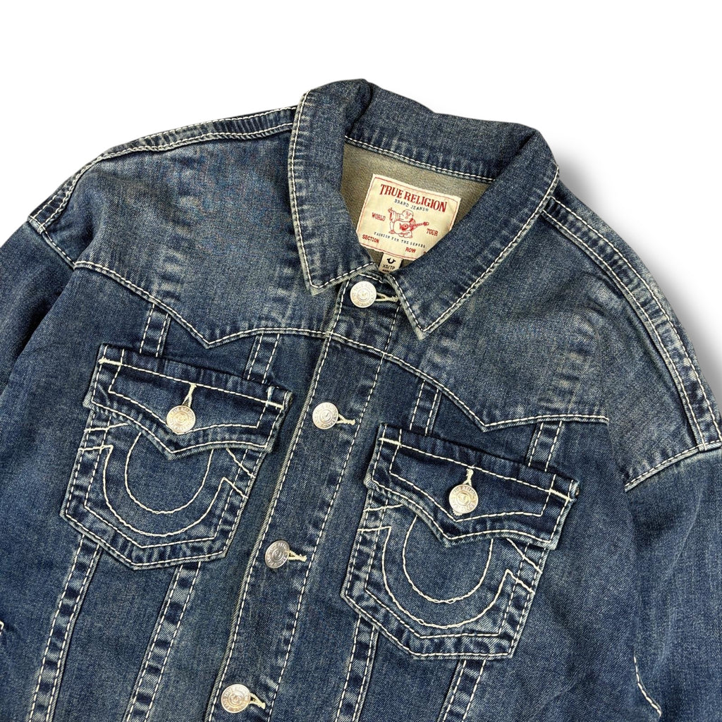 True Religion Contrast Stitch Denim Jacket (XS)